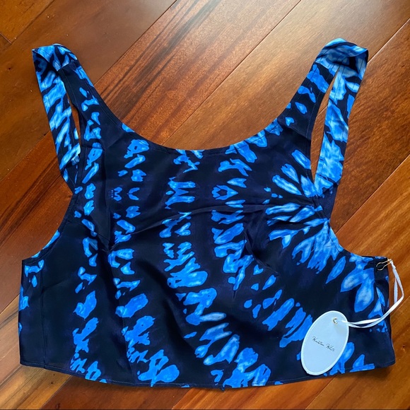 Winston White Tops - Winston White Tie Dye Tie Back Crop Tank